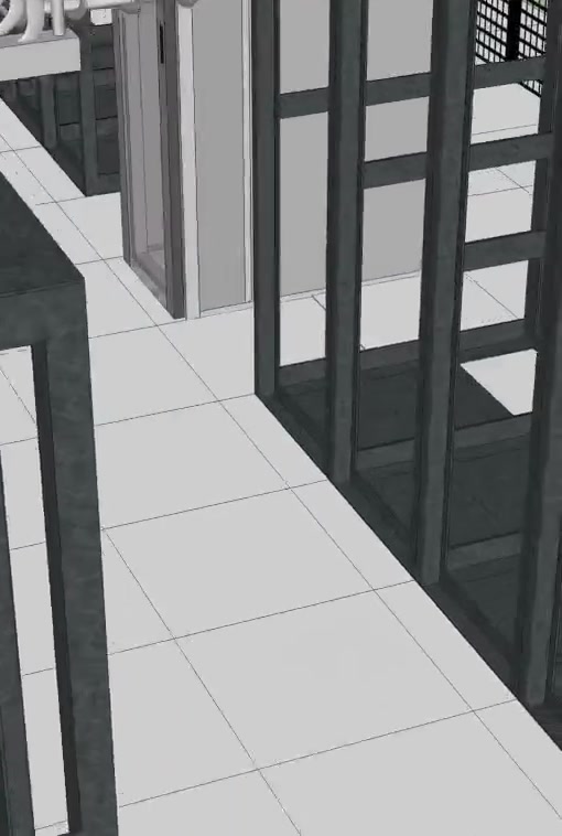 Protected rack and cage model